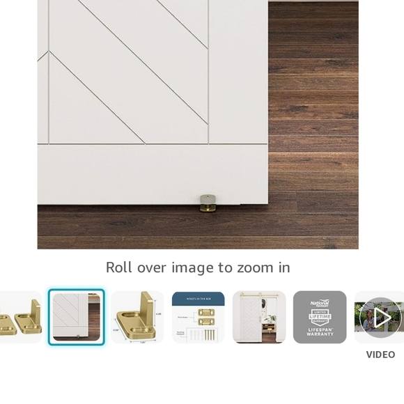 N700-113 brushed gold interior sliding barn door (346) - Picture 4 of 7